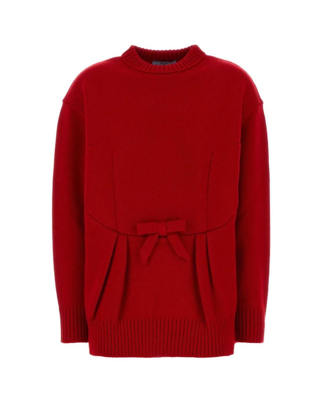 Prada Red "Round Neck Sweater