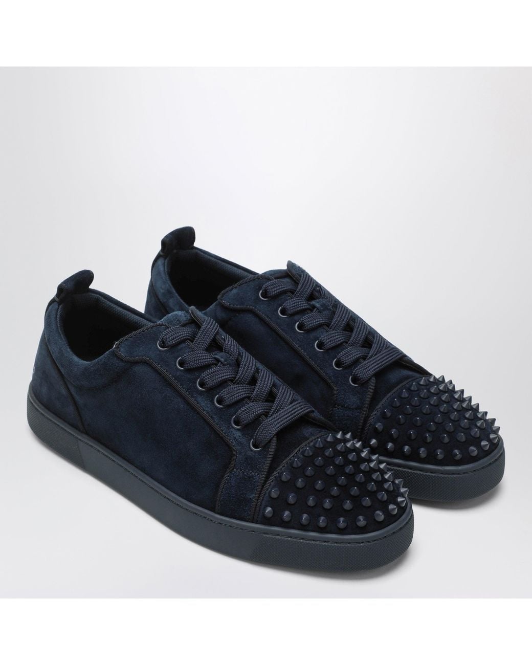 Christian Louboutin Blue Louis Jr Spikes Canopy Sneakers for men