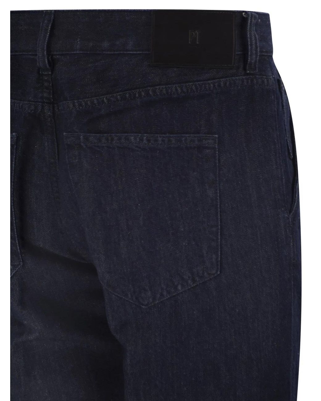 PT Torino Blue Tailored Cotton And Linen Blend Denim Jeans for men