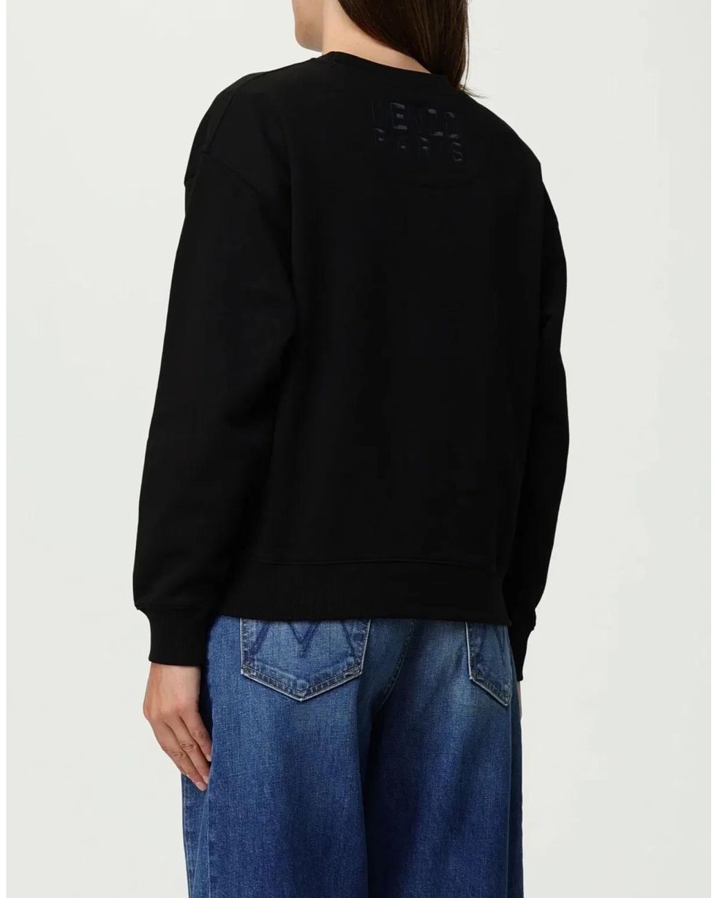 KENZO Black Happy Tiger Logo Sweatshirt