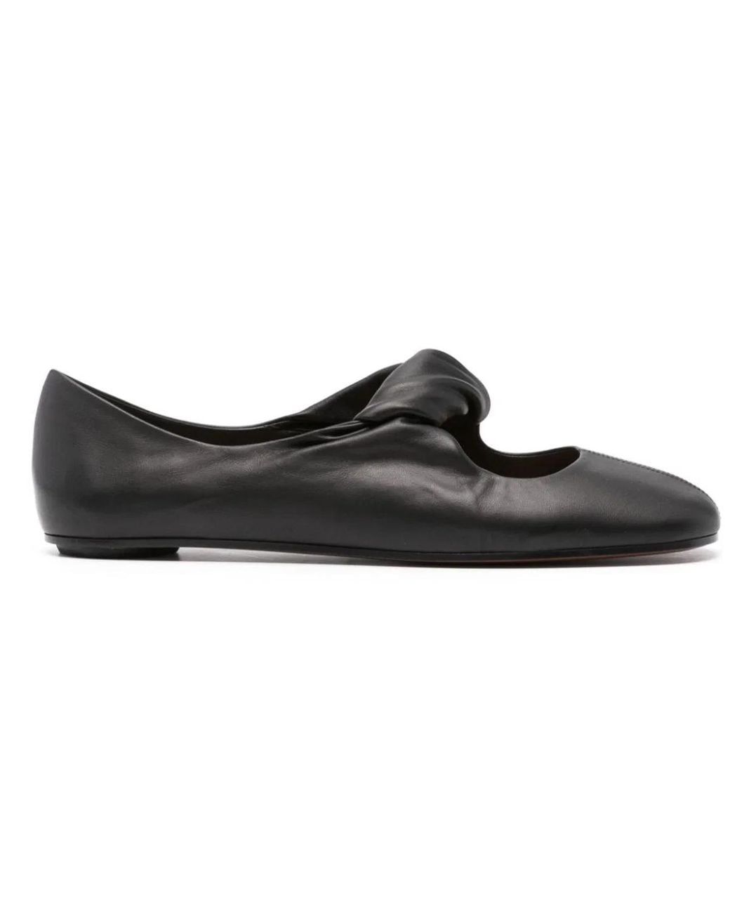 McQueen Black Leather Ballarinas For Comfort