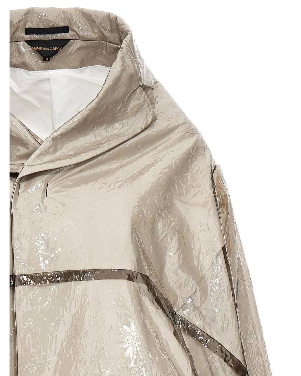 Comme des Garçons Natural Oversize Texture Trench Coat