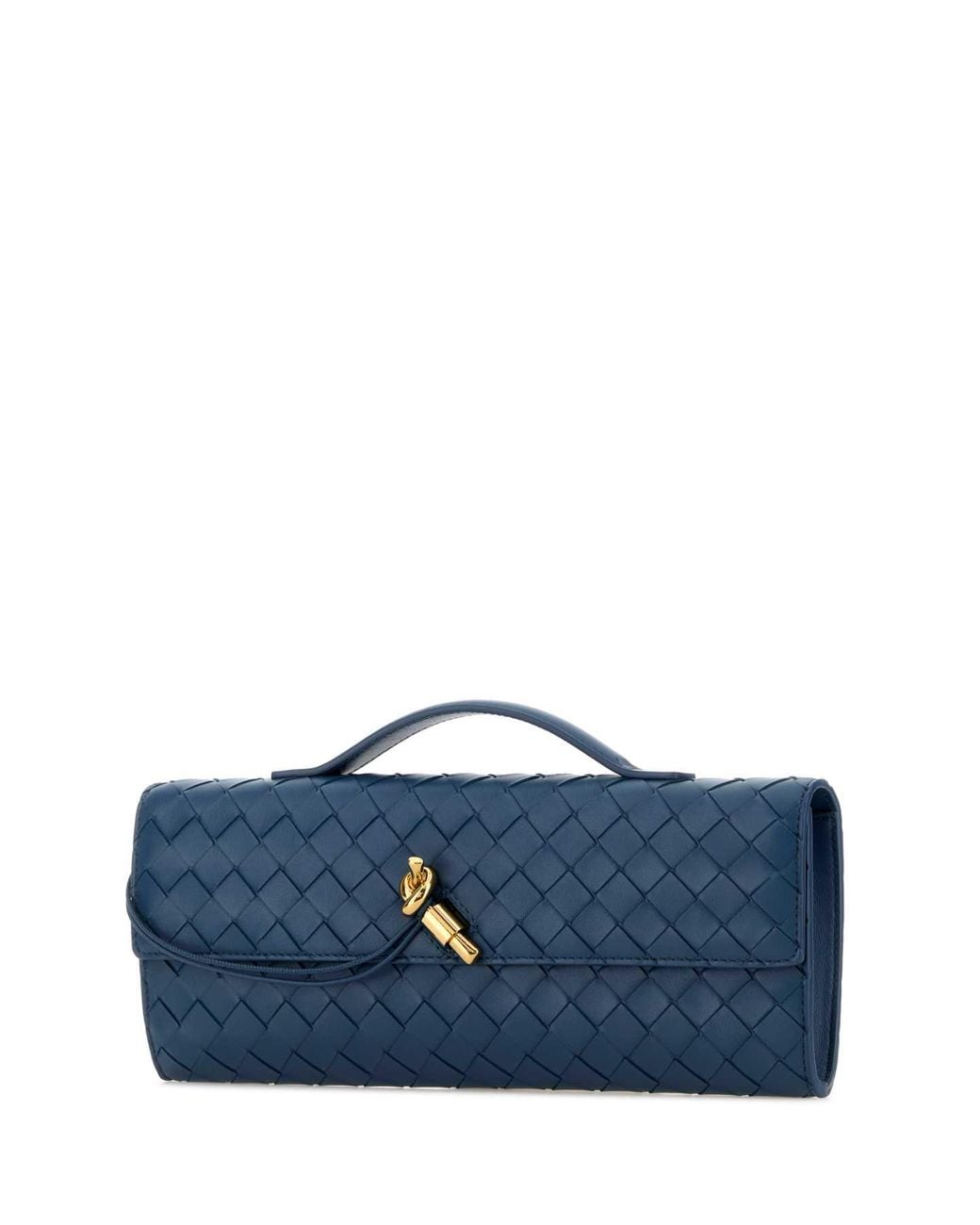 Bottega Veneta Blue Andiamo Clutch