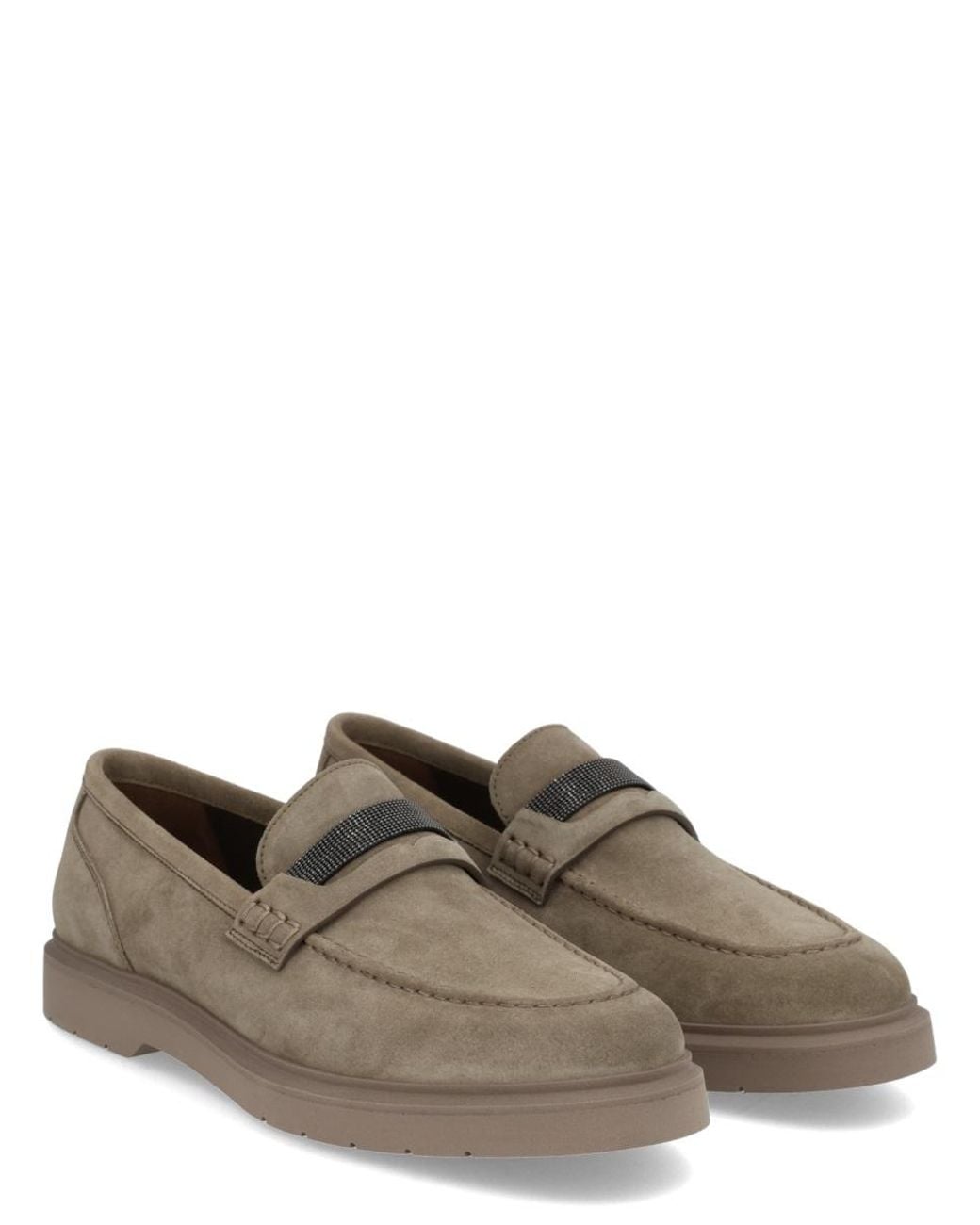 Brunello Cucinelli Brown Leather Loafer