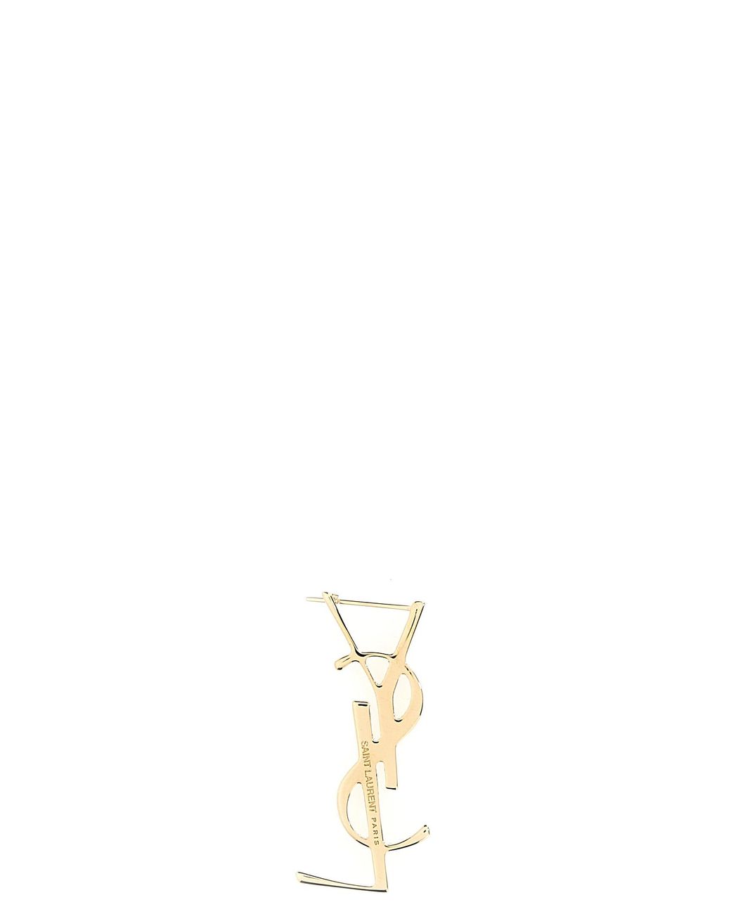 Saint Laurent White Single Earring 'Cassandre'