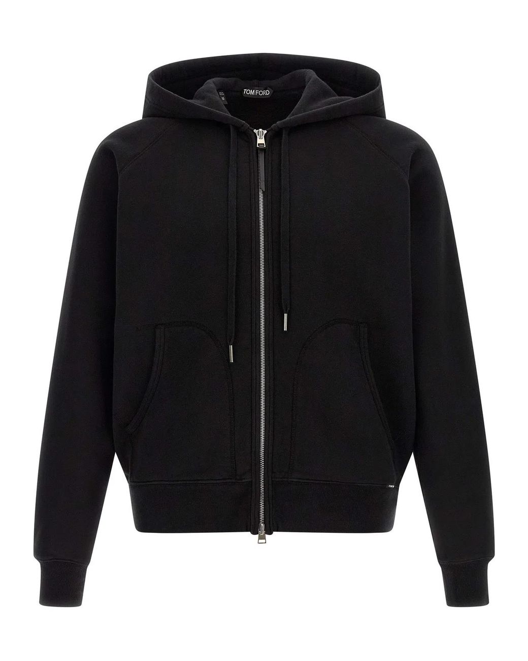 Tom Ford Black Cotton Fleece-Lined Hoodie for men