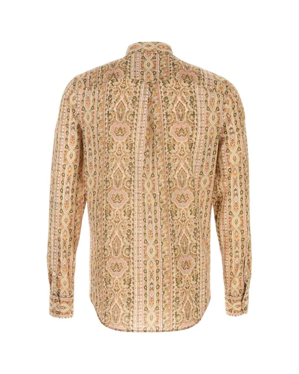 Valentino Garavani Natural Printed Cotto Shirt for men