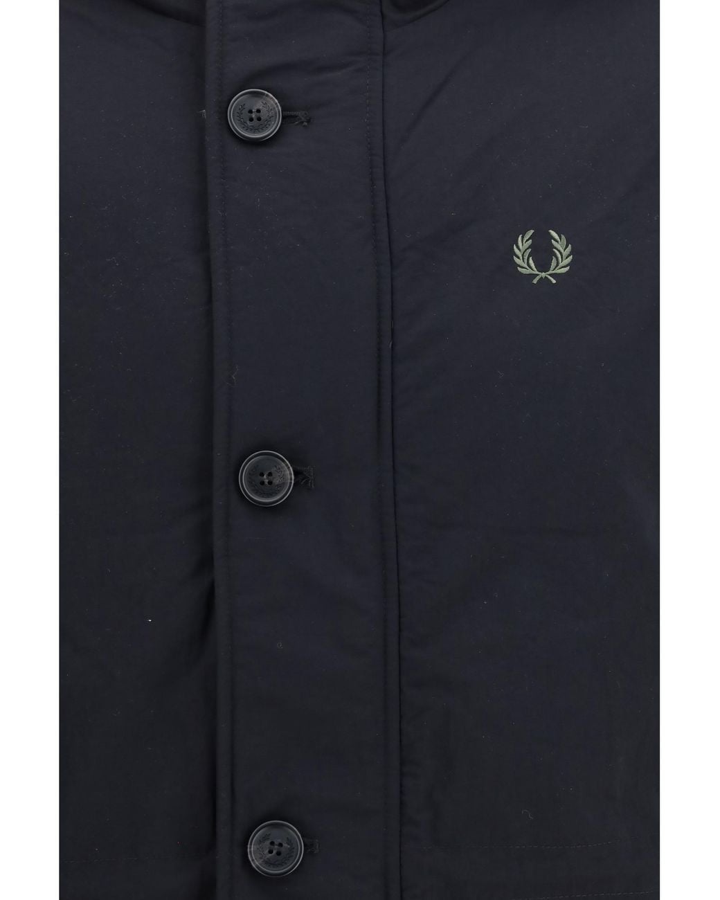 Fred Perry Blue Recycled Taslan Padded Parka for men