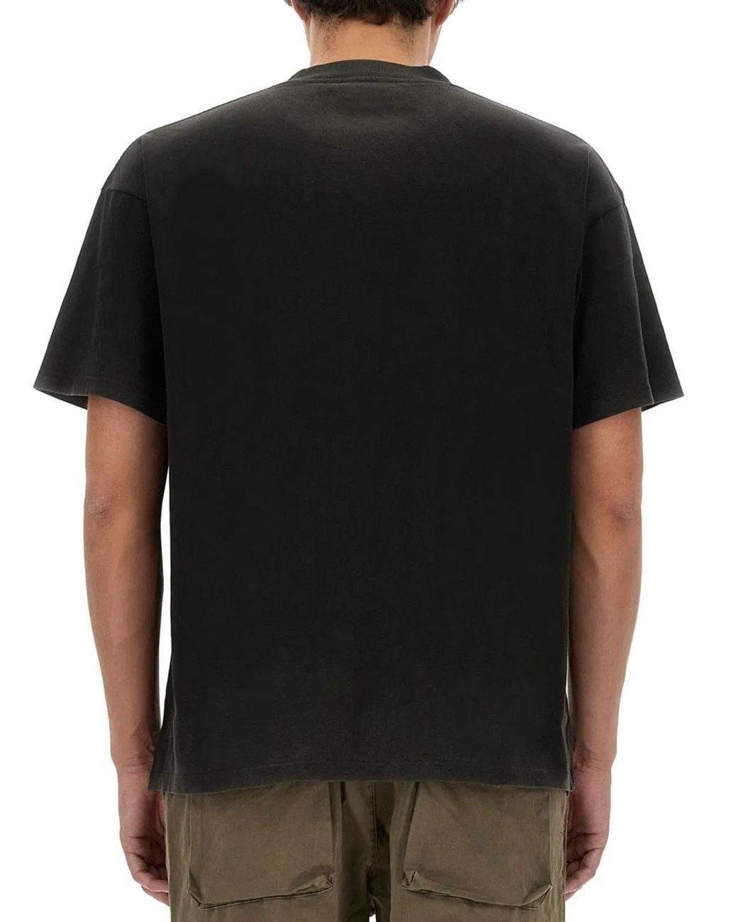 Represent Black Cotton Crew-Neck T-Shirt for men