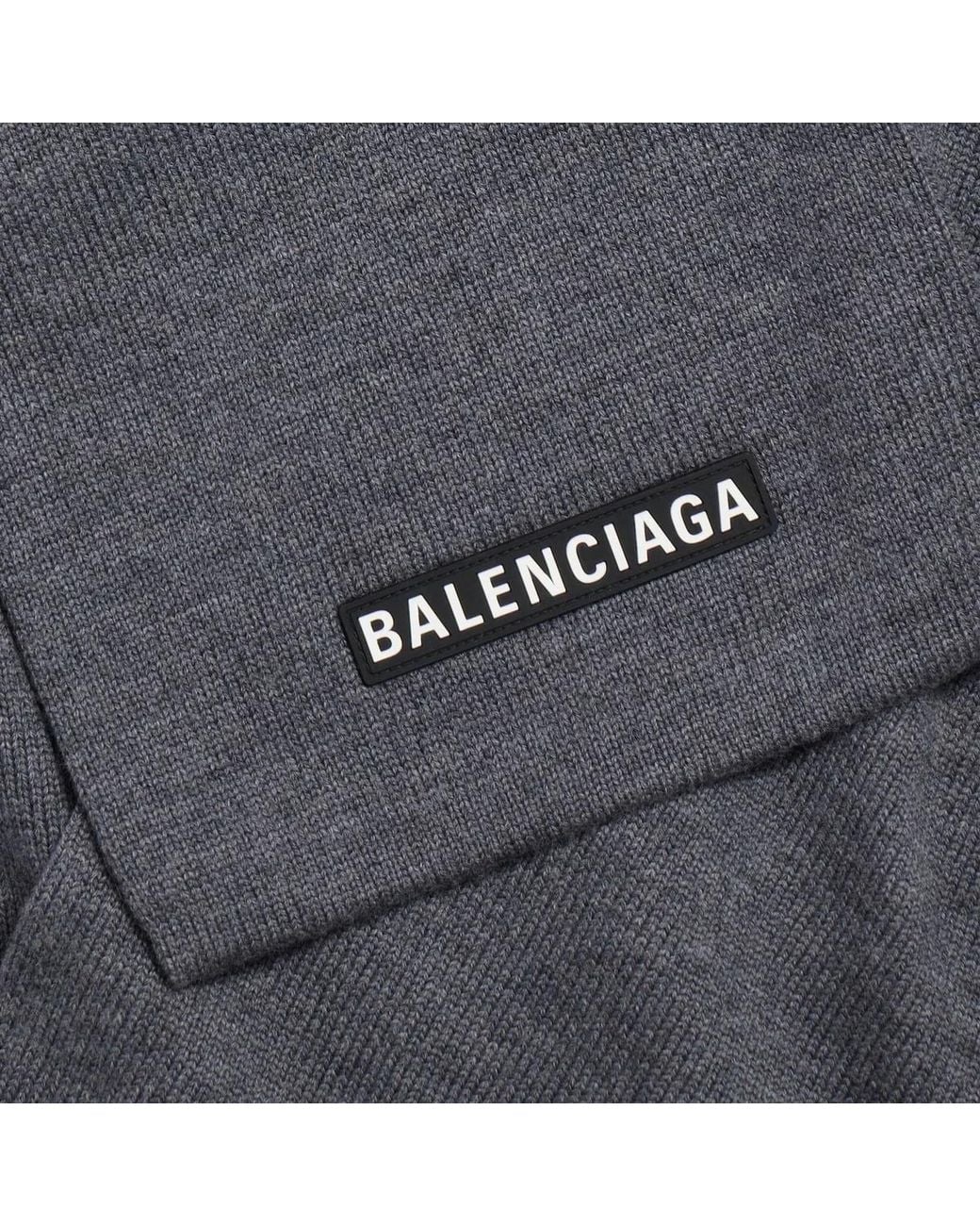 Balenciaga Blue Patch Scarf for men