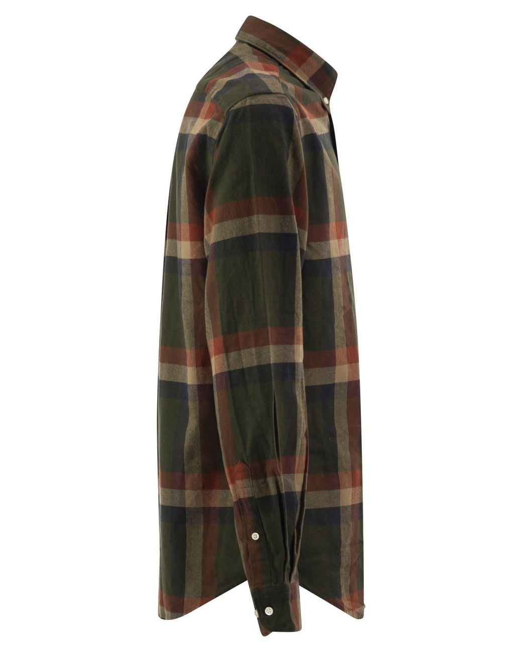 Barbour Green Tailored Fit Tartan Cotton Shirt for men