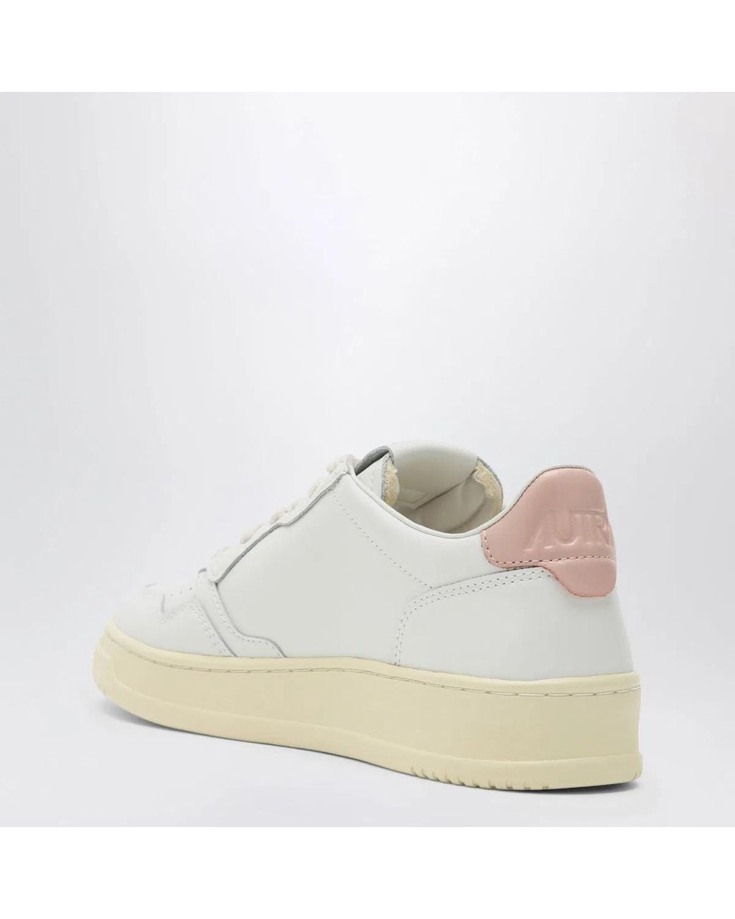 Autry White Medalist Leather Low-Top Sneakers