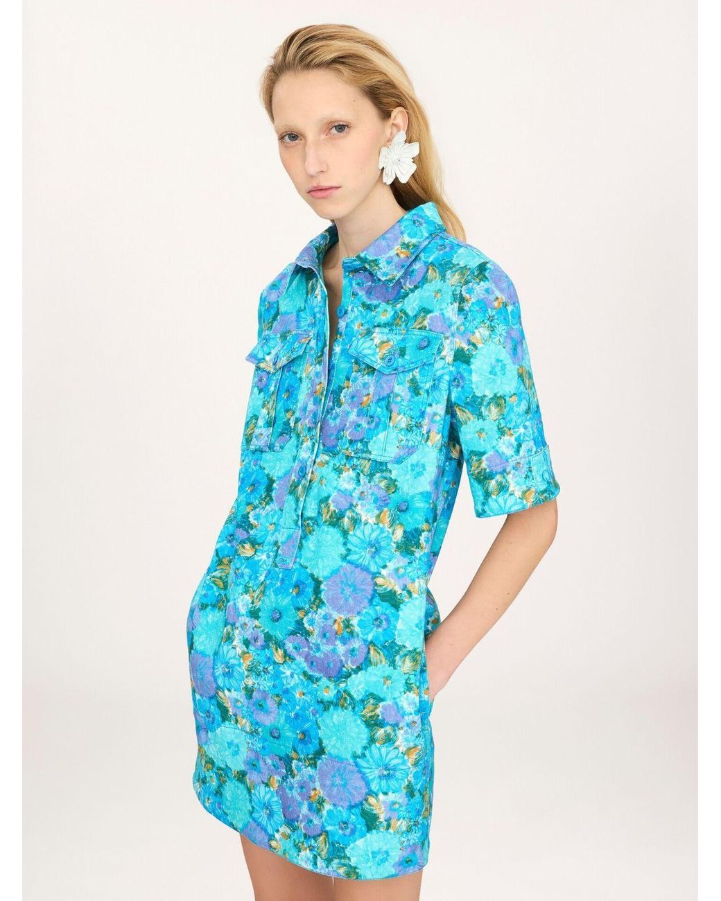Chloé Blue Cotton Elastane Ro69