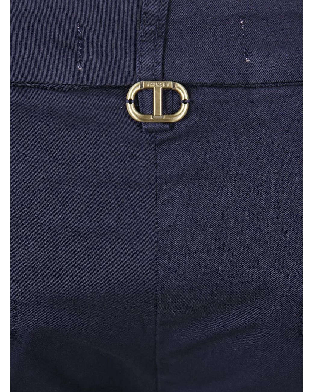 Twinset Blue Regular Trousers