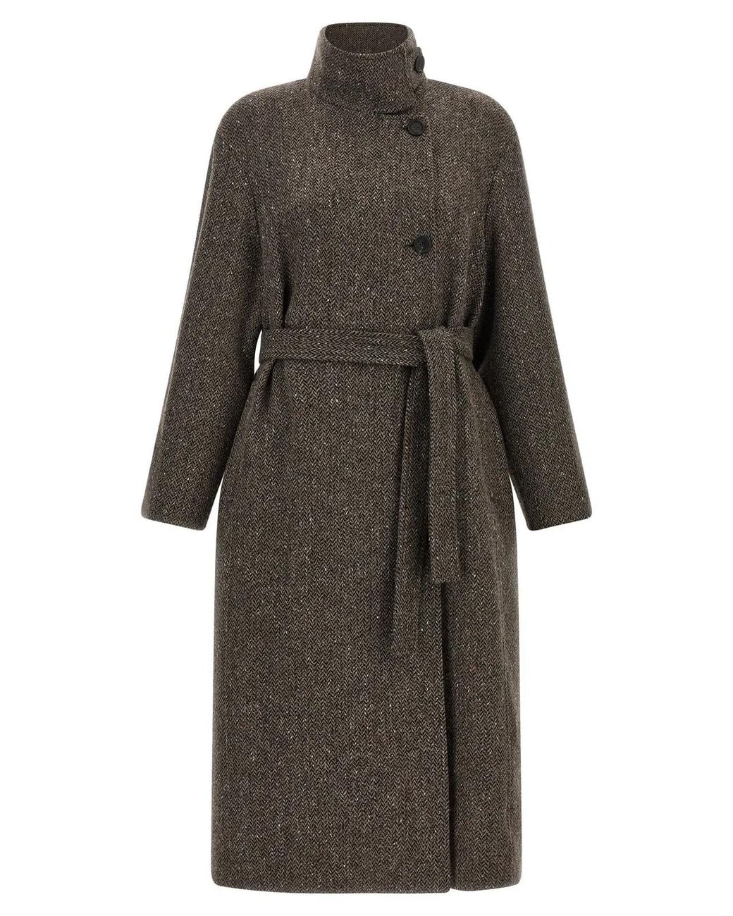 Brunello Cucinelli Gray 'Sparkling' Coat