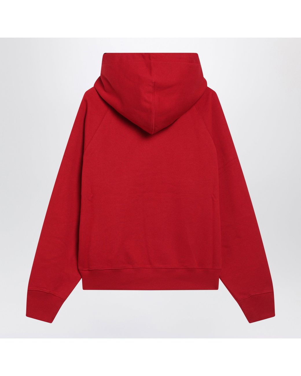 AMI Red Hooded Sweatshirt With Logo Embroidery