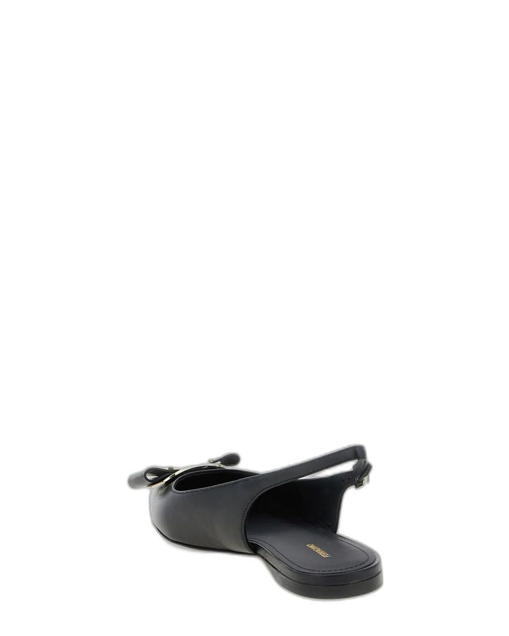 Ferragamo White Leather Slingback Pumps