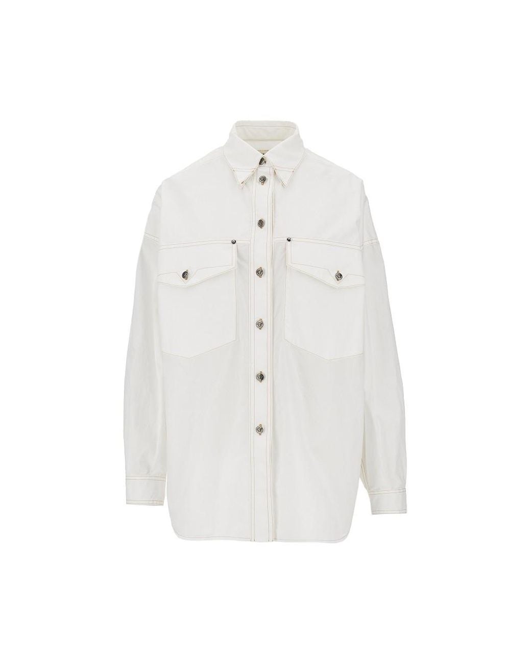 Versace White Cotton Poplin Shirt