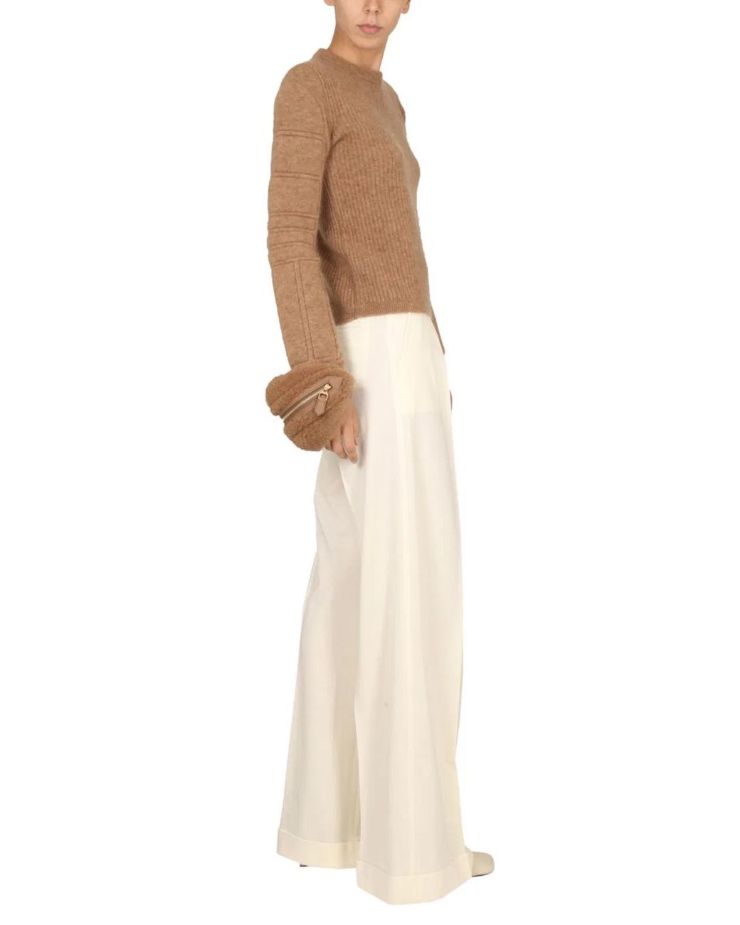 Max Mara Multicolor Mohair Yarn Sweater With Embroidery