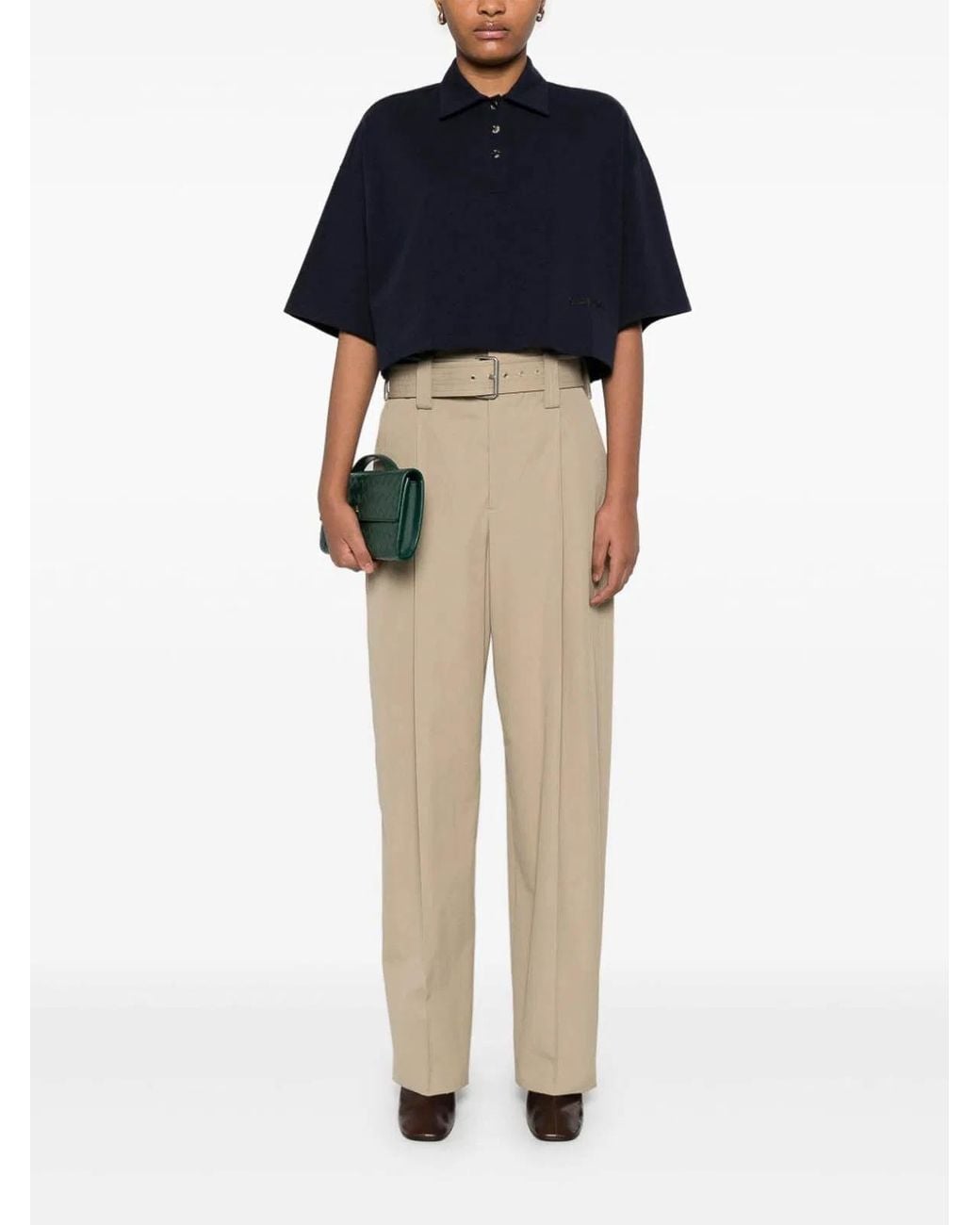 Bottega Veneta Natural Belted Pants