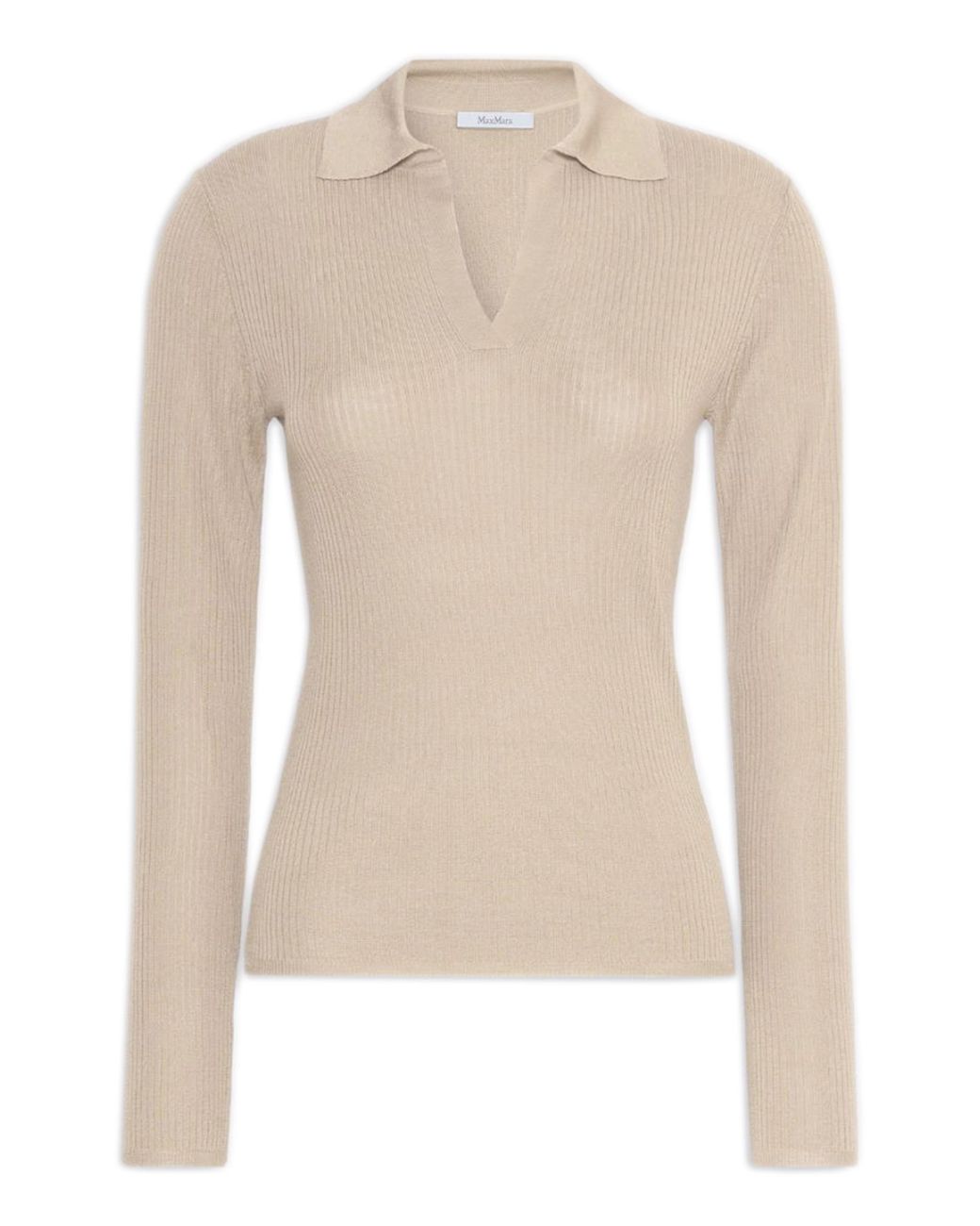 Max Mara Natural Gergo Cashmere And Silk Polo Shirt