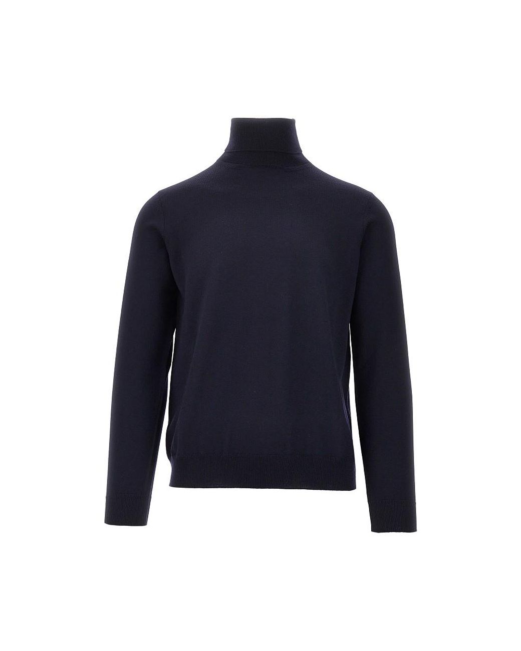 THE PULL Blue Merino Wool Knitted Turtleneck for men