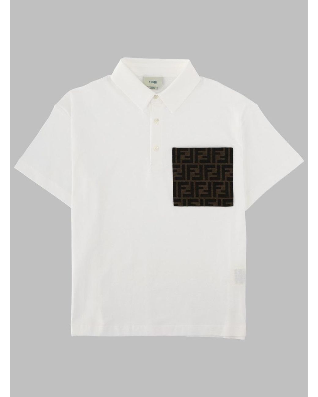 Fendi White Kids Mini Polo Shirt