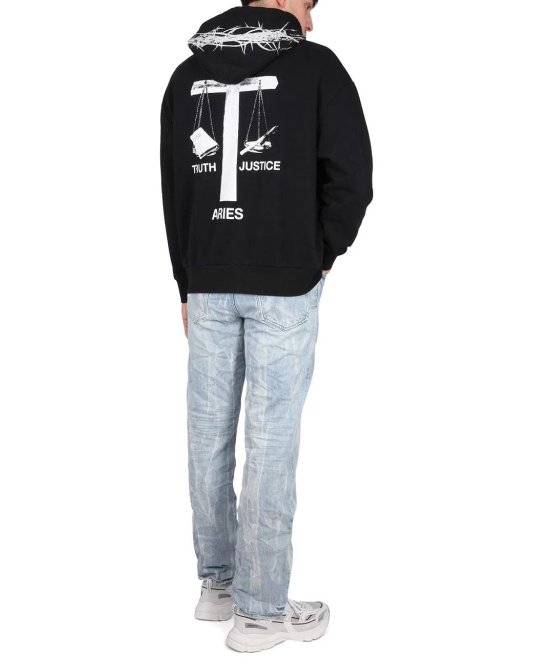 Aries Black Hoodie for men