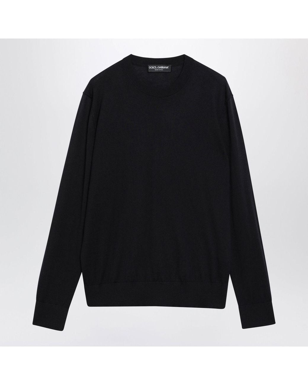 Dolce & Gabbana Black Dolce & Gabbana Cashmere Crewneck Sweater for men
