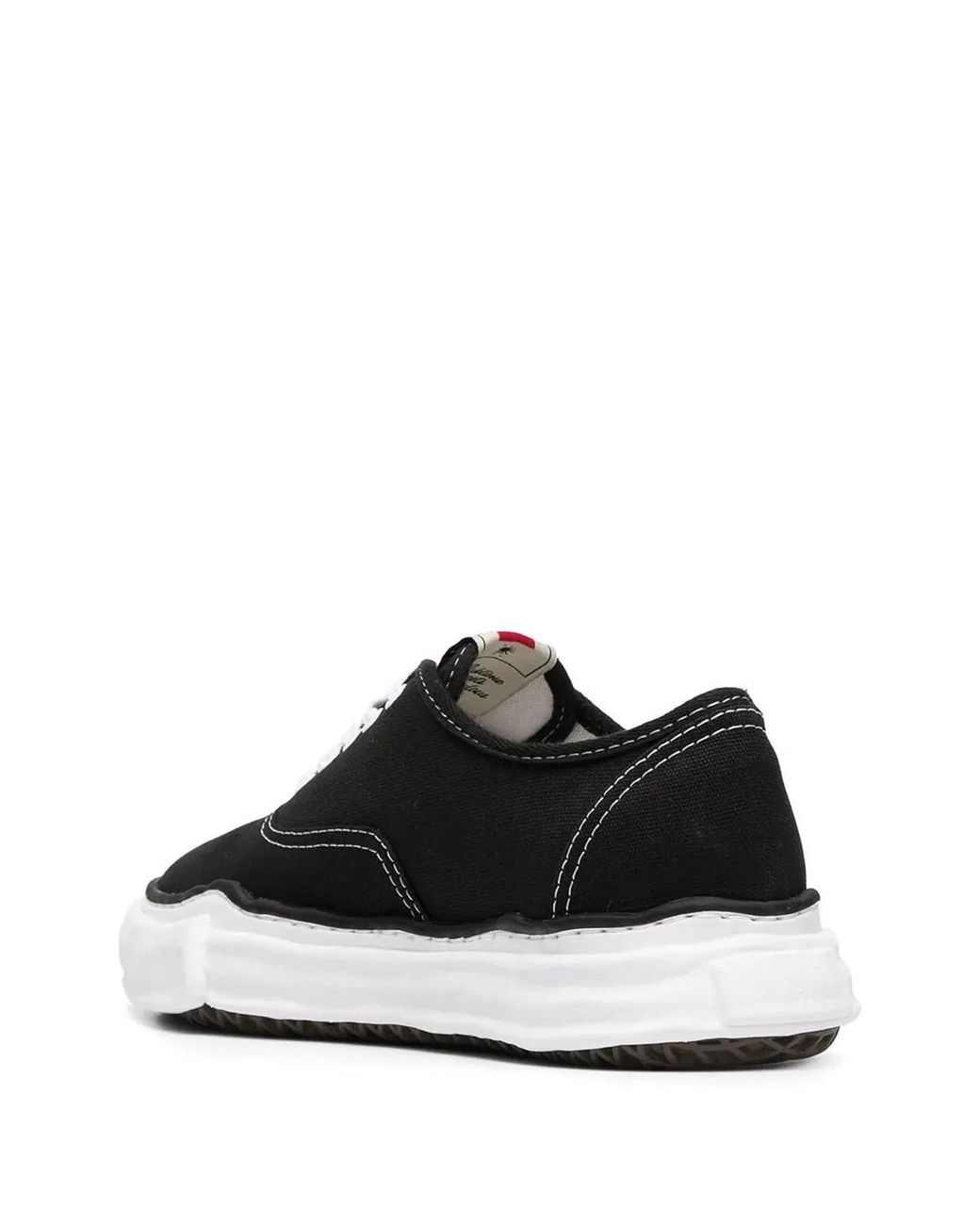 Maison Mihara Yasuhiro Black "Baker" Original Sole Canvas Low Top Sneakers