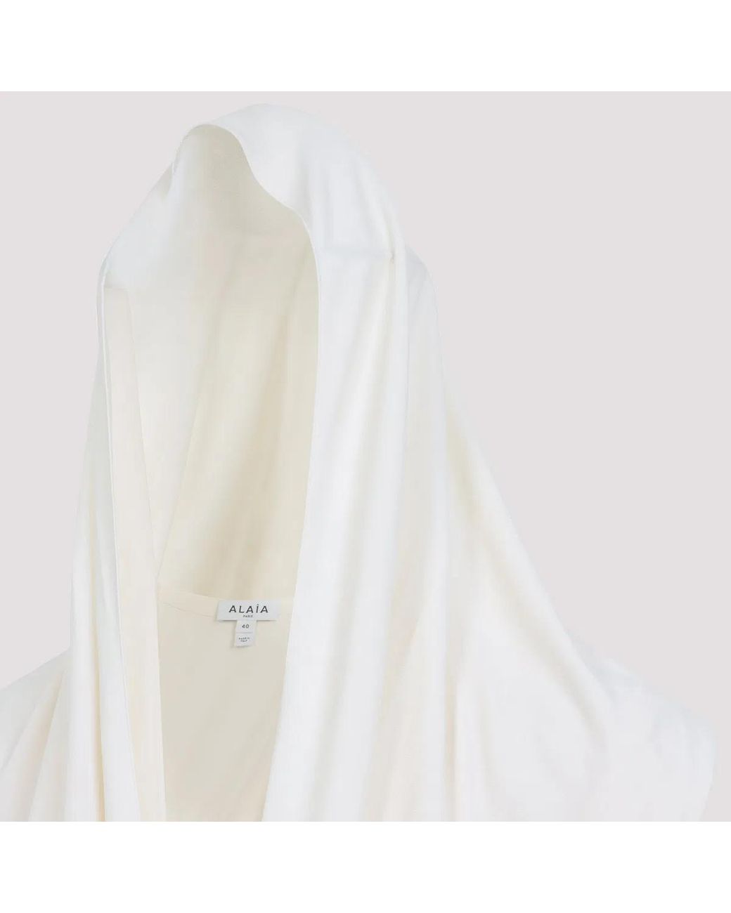 Alaïa Natural Draped Bodysuit With Hood