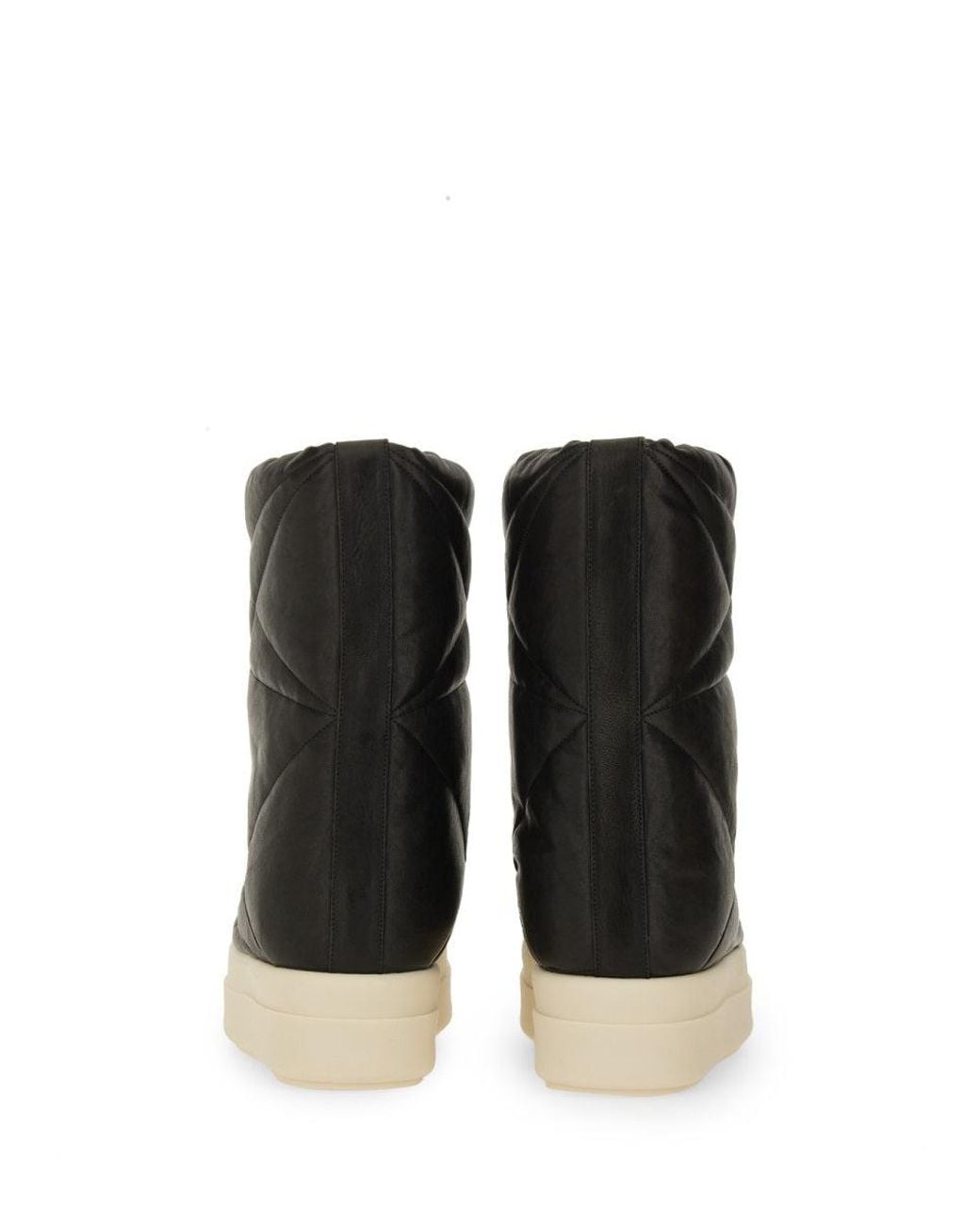 Rick Owens Black Mega Bumper Lunar Leather Boots