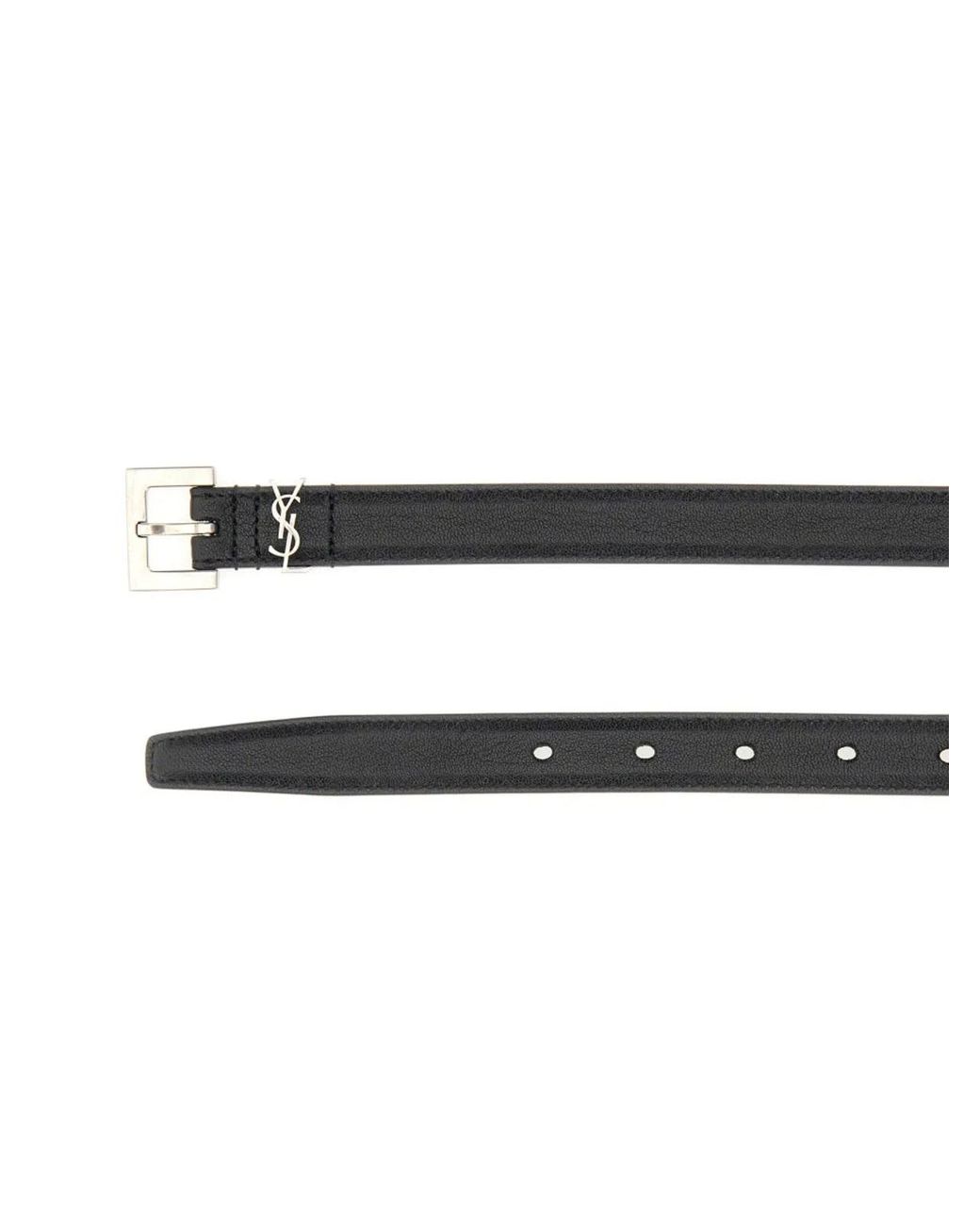 Saint Laurent White Cintura Sottile "Cassandre" for men