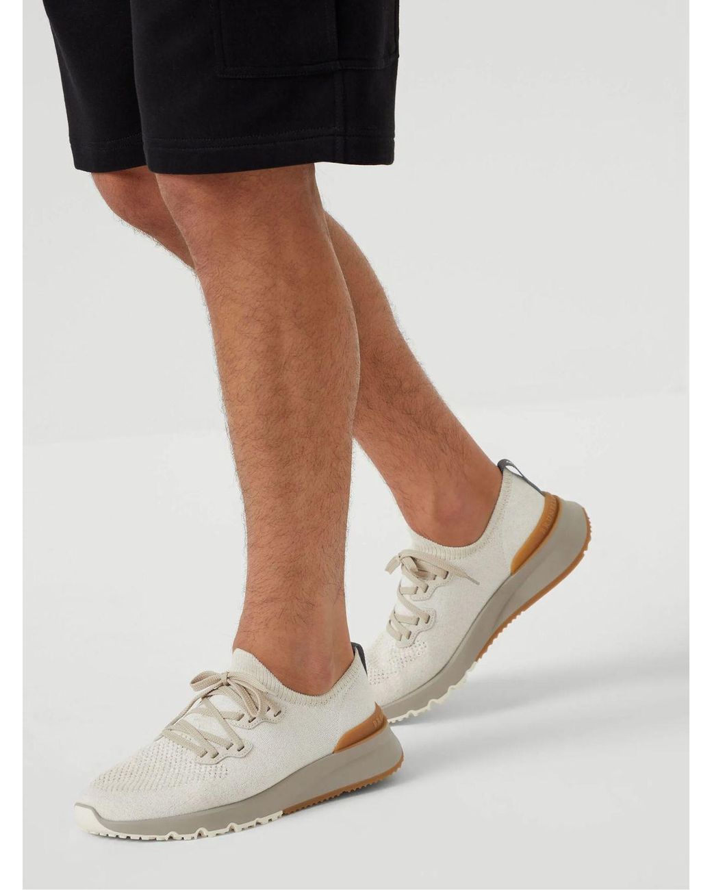 Brunello Cucinelli Natural Cotton Sneakers for men