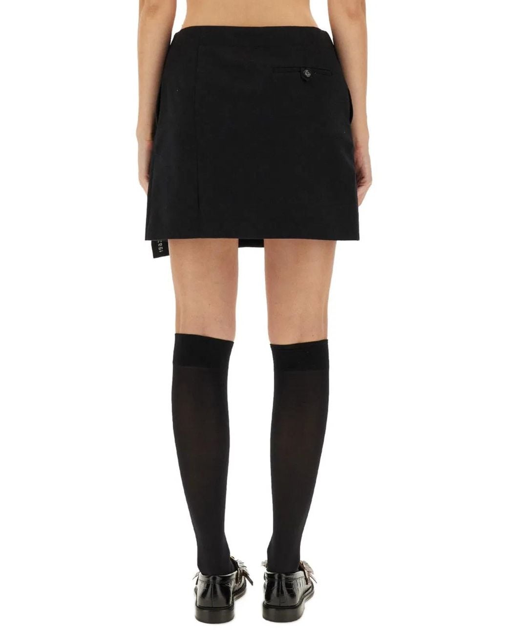 Moschino Couture Black Wool Skirt
