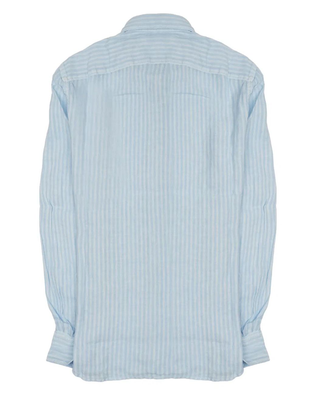 120% Lino Blue Camicia for men