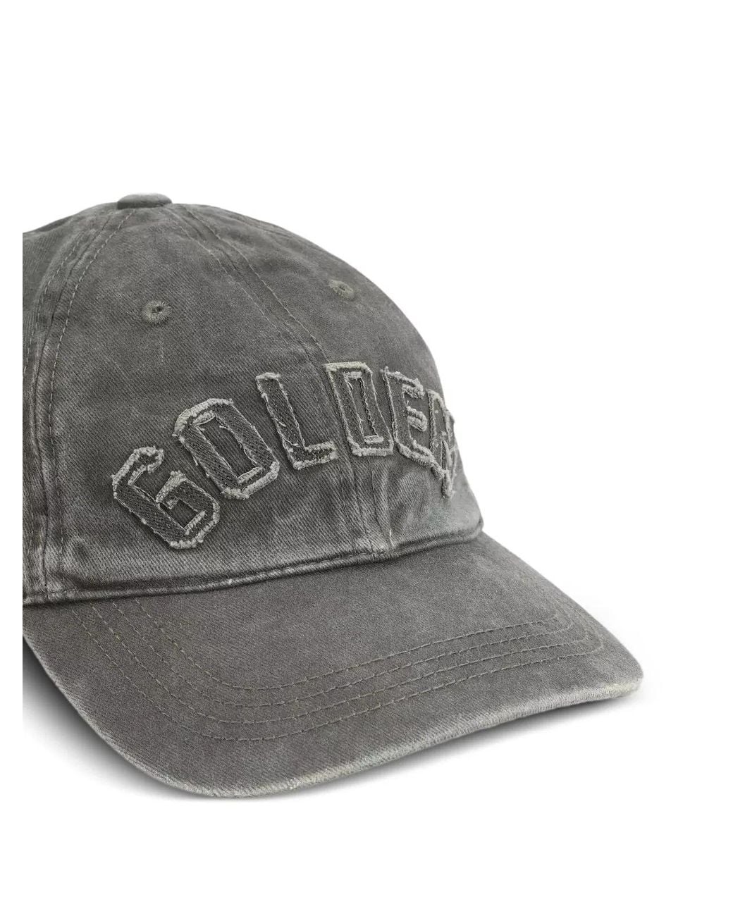 Golden Goose Deluxe Brand Gray Journey Baseball Cap Washed Cotton Twil for men