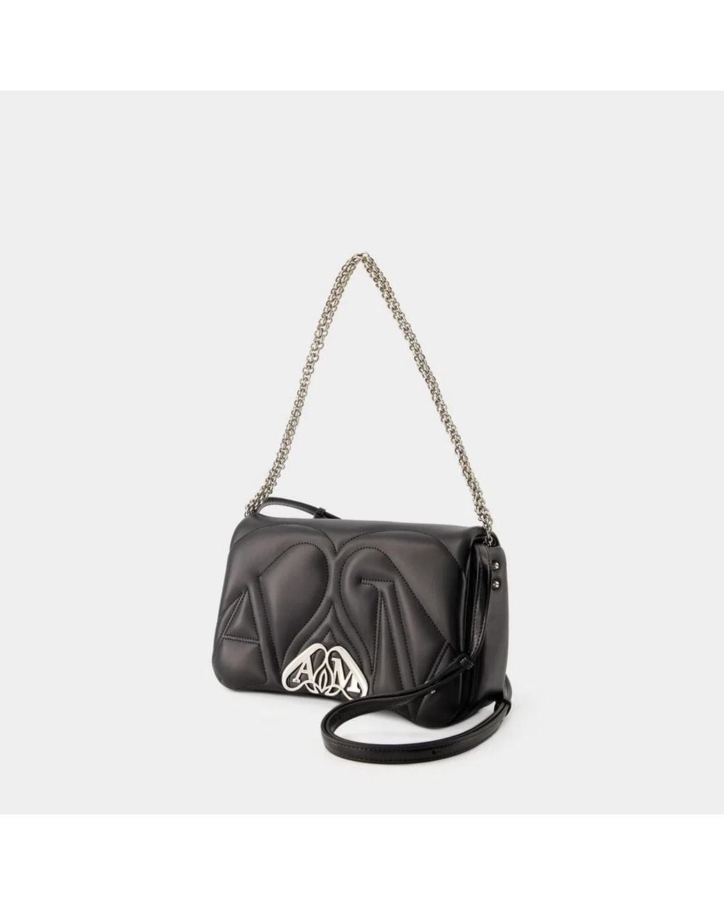 McQueen Black The Seal Small Bag