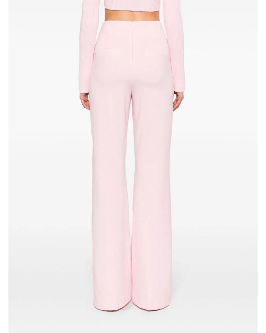 Max Mara Pink High-Waisted Trousers