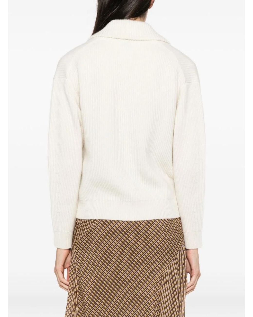 Forte_forte White Cashmere Blend Cardigan