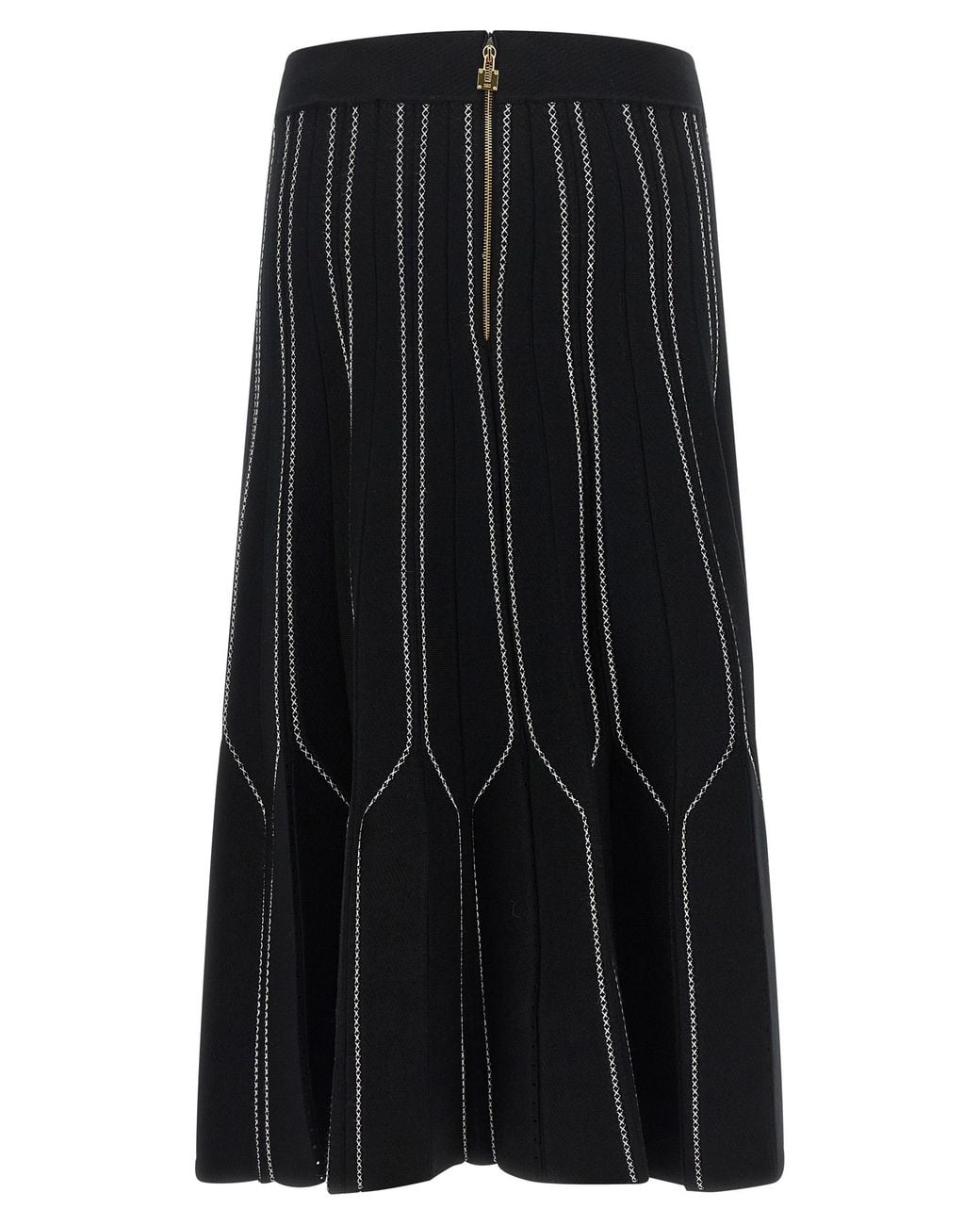Elisabetta Franchi Black Origami Knit Skirt
