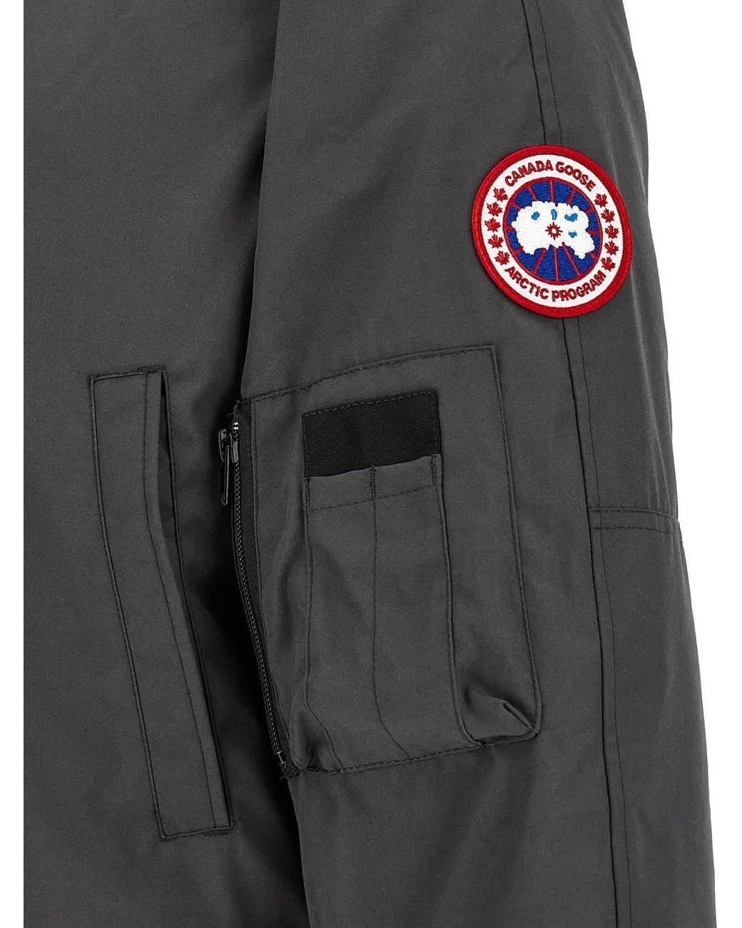 Canada Goose Gray Padded 'Chilliwack' Bomber Jacket for men
