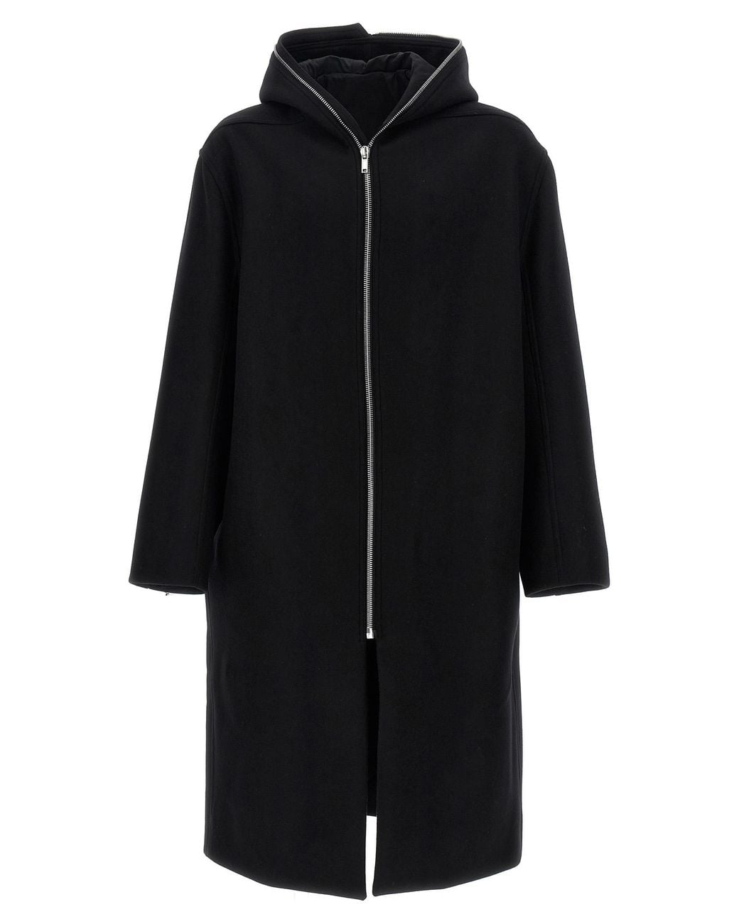 Rick Owens Black 'Gimp Mac' Coat for men