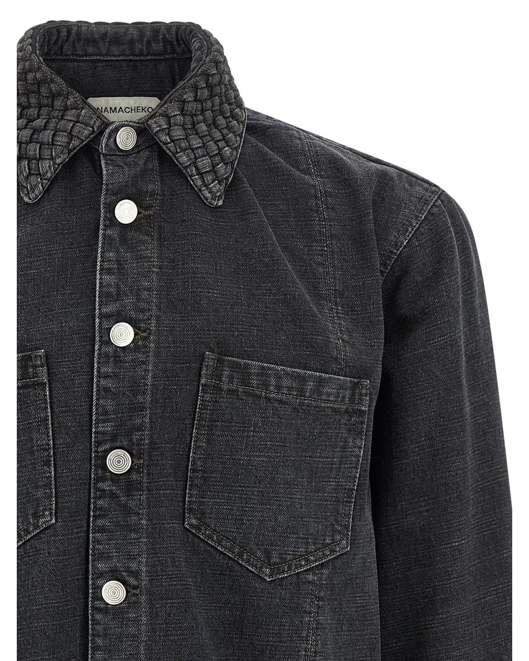 NAMACHEKO Black 'Gervis Braided' Shirt for men