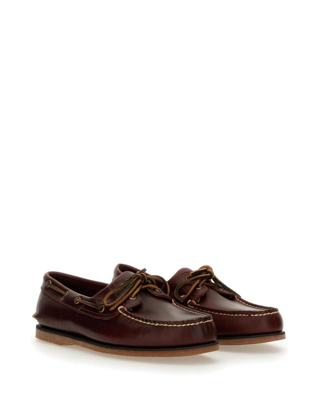Timberland Brown Leather Boat Shoe for men