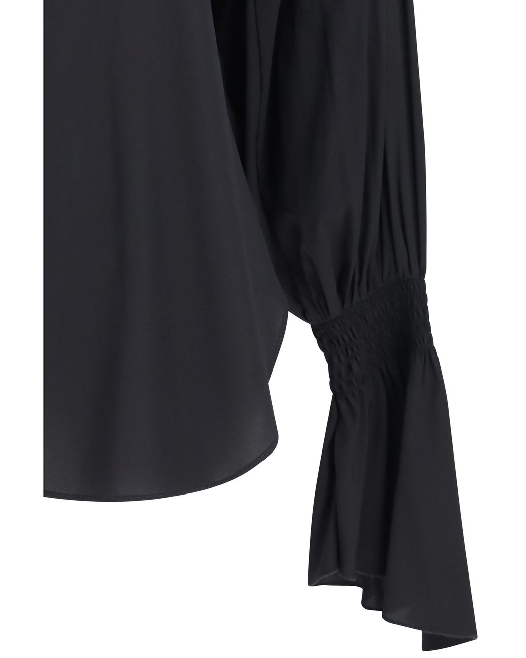 Adidas By Stella McCartney Blue Adidas By Stella Mccartney Silk-Blend Shirt With Bell Sleeves