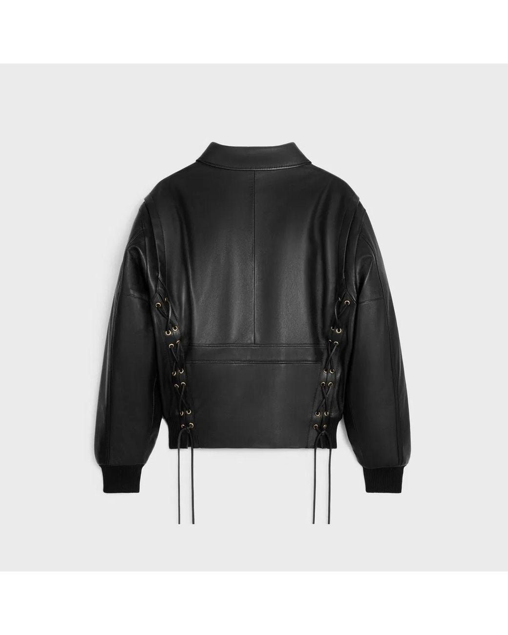 Céline Black Leatherjacket Aviateur