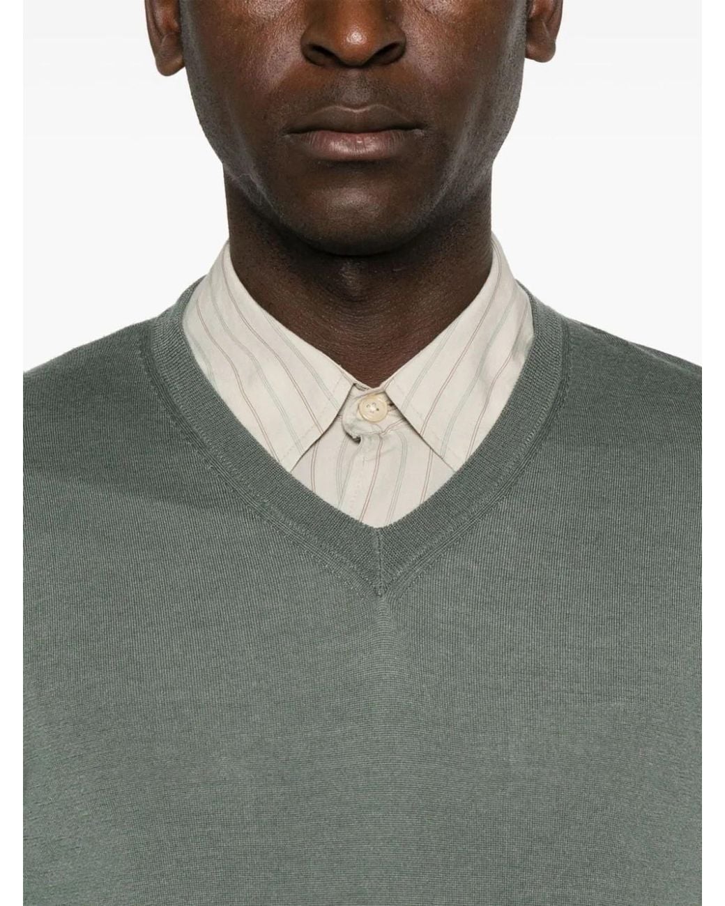 Colombo Gray Ma00058256Ja V Neck Sweater for men