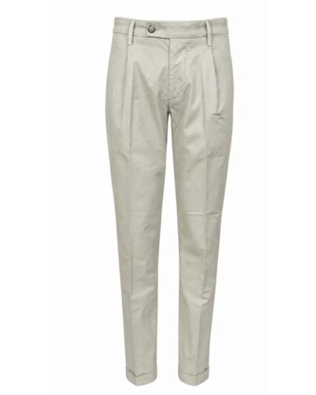 Re-hash Natural Light Turn Up Trousers for men
