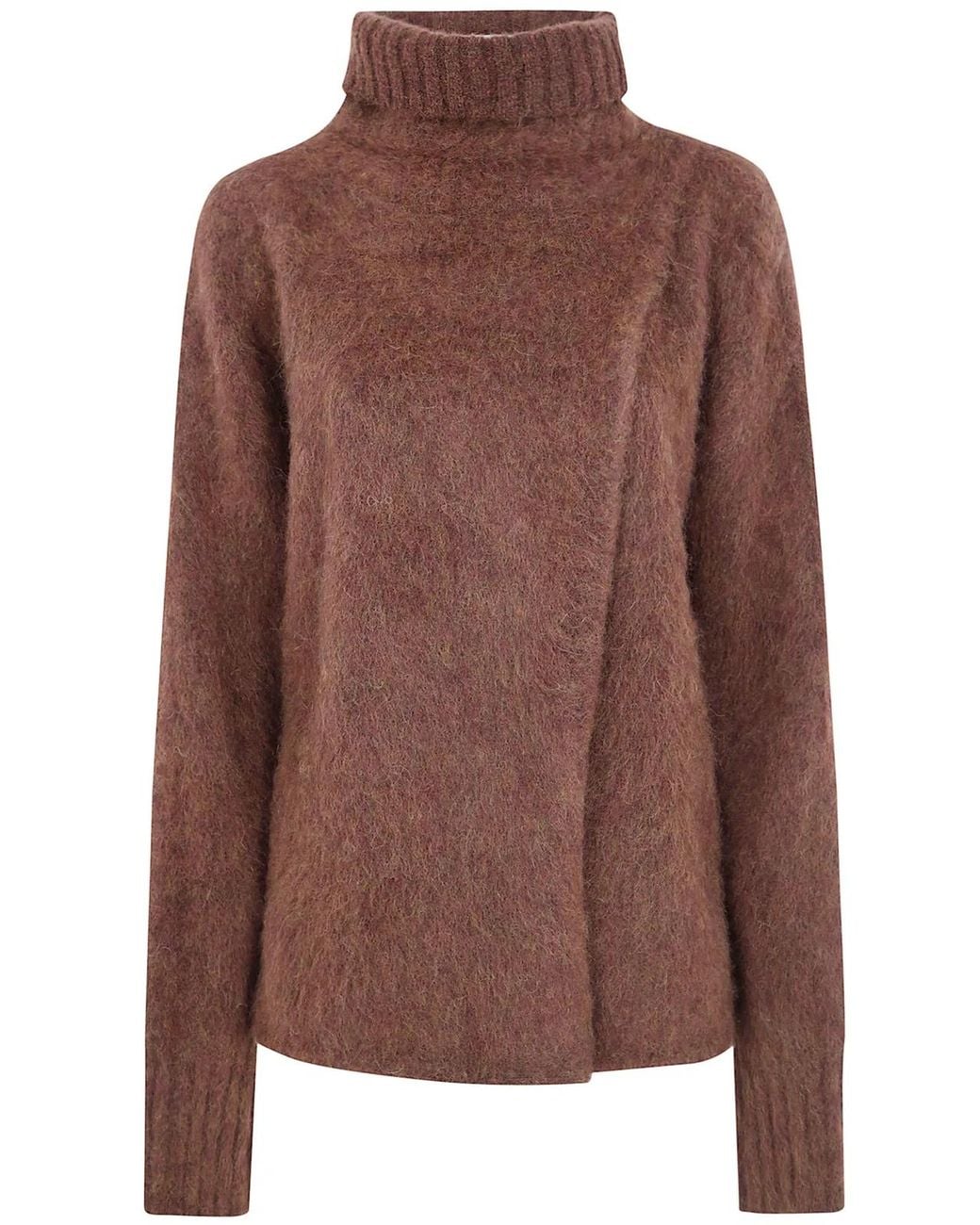 Uma Wang Brown High Neck Top